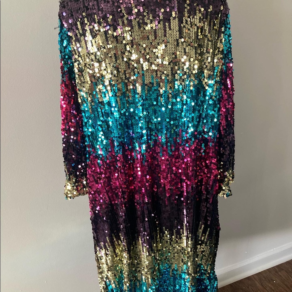 Color sequin jacket